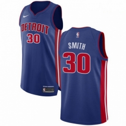 Mens Nike Detroit Pistons 30 Joe Smith Authentic Royal Blue Road NBA Jersey Icon Edition