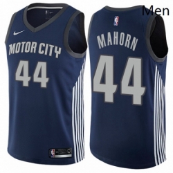 Mens Nike Detroit Pistons 44 Rick Mahorn Swingman Navy Blue NBA Jersey City Edition