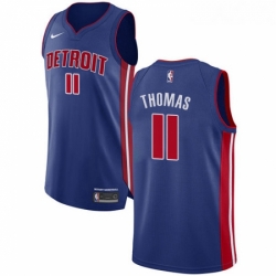 Womens Nike Detroit Pistons 11 Isiah Thomas Authentic Royal Blue Road NBA Jersey Icon Edition