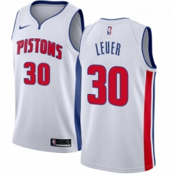 Youth Nike Detroit Pistons 30 Jon Leuer Swingman White Home NBA Jersey Association Edition 