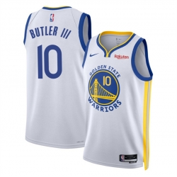 Men Golden State Warriors 10 Jimmy Bulter III White 2025 Association Edition Swingman Stitched Basketball Jersey