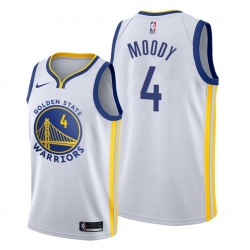 Men Golden State Warriors 4 Moses Moody White Men Jersey