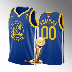 Men's Golden State Warriors #00 Jonathan Kuminga 2022 Royal NBA Finals Champions Stitched Jerseys