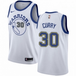 Mens Nike Golden State Warriors 30 Stephen Curry Swingman White Hardwood Classics NBA Jersey