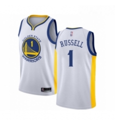 Womens Golden State Warriors 1 DAngelo Russell Swingman White Basketball Jersey Association Edition 