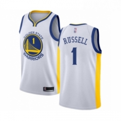 Womens Golden State Warriors 1 DAngelo Russell Swingman White Basketball Jersey Association Edition 