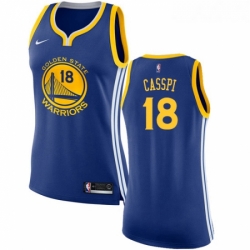 Womens Nike Golden State Warriors 18 Omri Casspi Authentic Royal Blue Road NBA Jersey Icon Edition 