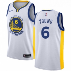 Womens Nike Golden State Warriors 6 Nick Young Swingman White Home NBA Jersey Association Edition 