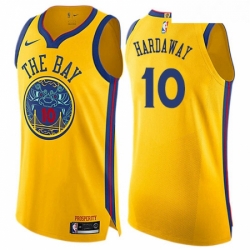 Youth Nike Golden State Warriors 10 Tim Hardaway Swingman Gold NBA Jersey City Edition