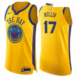 Youth Nike Golden State Warriors 17 Chris Mullin Swingman Gold NBA Jersey City Edition