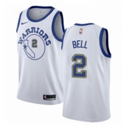 Youth Nike Golden State Warriors 2 Jordan Bell Authentic White Hardwood Classics NBA Jersey 