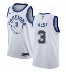 Youth Nike Golden State Warriors 3 David West Swingman White Hardwood Classics NBA Jersey