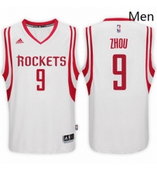 Houston Rockets 9 Zhou Qi Home White New Swingman Stitched NBA Jersey 