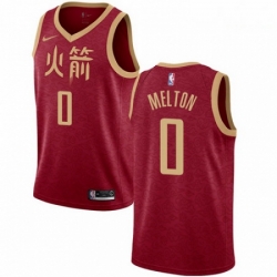 Mens Nike Houston Rockets 0 DeAnthony Melton Swingman Red NBA Jersey 2018 19 City Editi