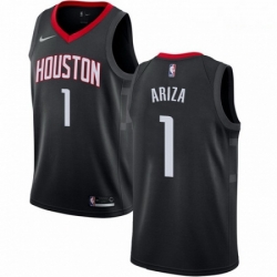 Mens Nike Houston Rockets 1 Trevor Ariza Authentic Black Alternate NBA Jersey Statement Edition