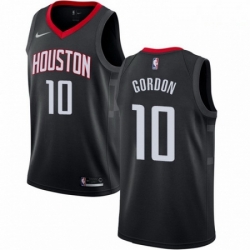 Mens Nike Houston Rockets 10 Eric Gordon Authentic Black Alternate NBA Jersey Statement Edition