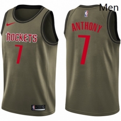 Mens Nike Houston Rockets 7 Carmelo Anthony Swingman Green Salute to Service NBA Jers