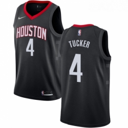 Womens Nike Houston Rockets 4 PJ Tucker Authentic Black Alternate NBA Jersey Statement Edition 