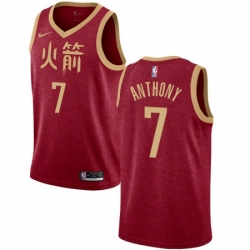 Womens Nike Houston Rockets 7 Carmelo Anthony Swingman Red NBA Jersey 2018 19 City Edition 