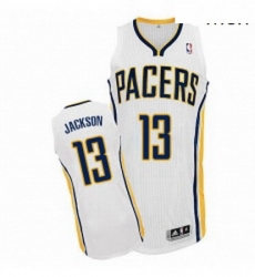 Mens Adidas Indiana Pacers 13 Mark Jackson Authentic White Home NBA Jersey