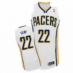 Mens Adidas Indiana Pacers 22 T J Leaf Authentic White Home NBA Jersey 