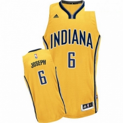 Mens Adidas Indiana Pacers 6 Cory Joseph Swingman Gold Alternate NBA Jersey 