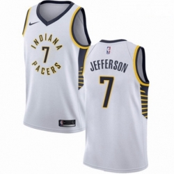 Mens Nike Indiana Pacers 7 Al Jefferson Swingman White NBA Jersey Association Edition