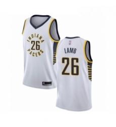 Womens Indiana Pacers 26 Jeremy Lamb Swingman White Basketball Jersey Association Edition 