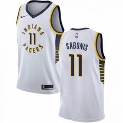 Womens Nike Indiana Pacers 11 Domantas Sabonis Authentic White NBA Jersey Association Edition 