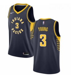 Womens Nike Indiana Pacers 3 Joe Young Authentic Navy Blue Road NBA Jersey Icon Edition