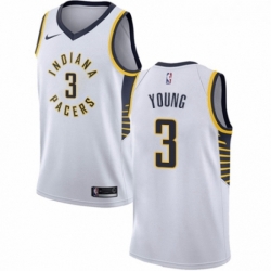 Womens Nike Indiana Pacers 3 Joe Young Swingman White NBA Jersey Association Edition