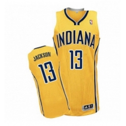 Youth Adidas Indiana Pacers 13 Mark Jackson Authentic Gold Alternate NBA Jersey