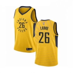 Youth Indiana Pacers 26 Jeremy Lamb Swingman Gold Basketball Jersey Statement Edition 