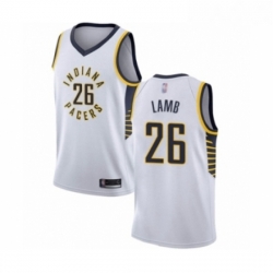 Youth Indiana Pacers 26 Jeremy Lamb Swingman White Basketball Jersey Association Edition 