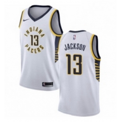 Youth Nike Indiana Pacers 13 Mark Jackson Authentic White NBA Jersey Association Edition