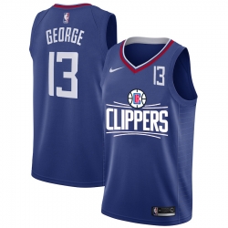 Clippers 13 Paul George Blue Nike Number Swingman Jerseys