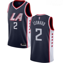 Clippers #2 Kawhi Leonard Navy Basketball Swingman City Edition 2018 19 Jersey