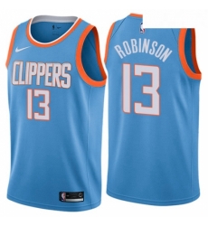 Womens Nike Los Angeles Clippers 13 Jerome Robinson Swingman Blue NBA Jersey City Edition 