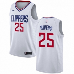 Womens Nike Los Angeles Clippers 25 Austin Rivers Authentic White NBA Jersey Association Edition