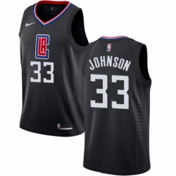 Womens Nike Los Angeles Clippers 33 Wesley Johnson Authentic Black Alternate NBA Jersey Statement Edition