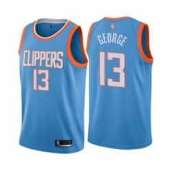 Youth Los Angeles Clippers 13 Paul George Swingman Blue Basketball Jersey City Edition 