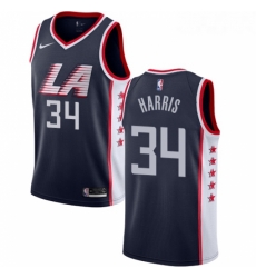 Youth Nike Los Angeles Clippers 34 Tobias Harris Swingman Navy Blue NBA Jersey City Edition 