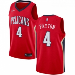 Mens Nike New Orleans Pelicans 4 Elfrid Payton Authentic Red NBA Jersey Statement Edition 