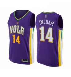 Womens New Orleans Pelicans 14 Brandon Ingram Swingman Purple Basketball Jersey City Edition 