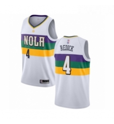 Womens New Orleans Pelicans 4 JJ Redick Swingman White Basketball Jersey City Edition 