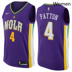 Womens Nike New Orleans Pelicans 4 Elfrid Payton Swingman Purple NBA Jersey City Edition 