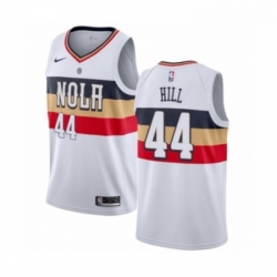 Womens Nike New Orleans Pelicans 44 Solomon Hill White Swingman Jersey Earned Edition