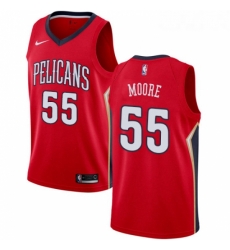 Womens Nike New Orleans Pelicans 55 ETwaun Moore Swingman Red Alternate NBA Jersey Statement Edition