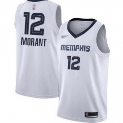 Grizzlies  12 Ja Morant White Basketball Swingman Association Edition Jersey