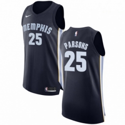 Mens Nike Memphis Grizzlies 25 Chandler Parsons Authentic Navy Blue Road NBA Jersey Icon Edition 